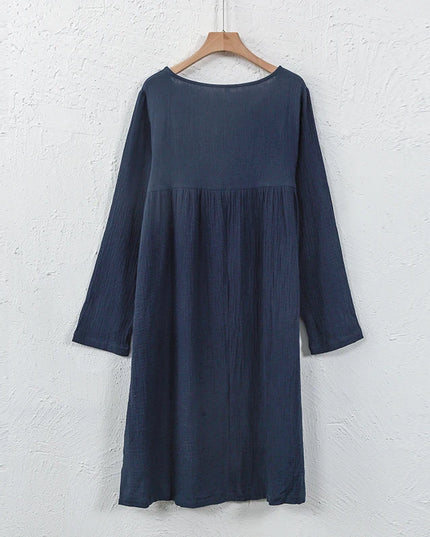 Musselin Kleid Damen Grosse Groessen | Musselin Kleid - Rueckansicht