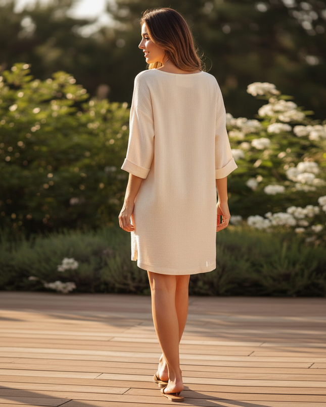 Mini Musselin Kleid - Langarm in One Size - Ansicht 2
