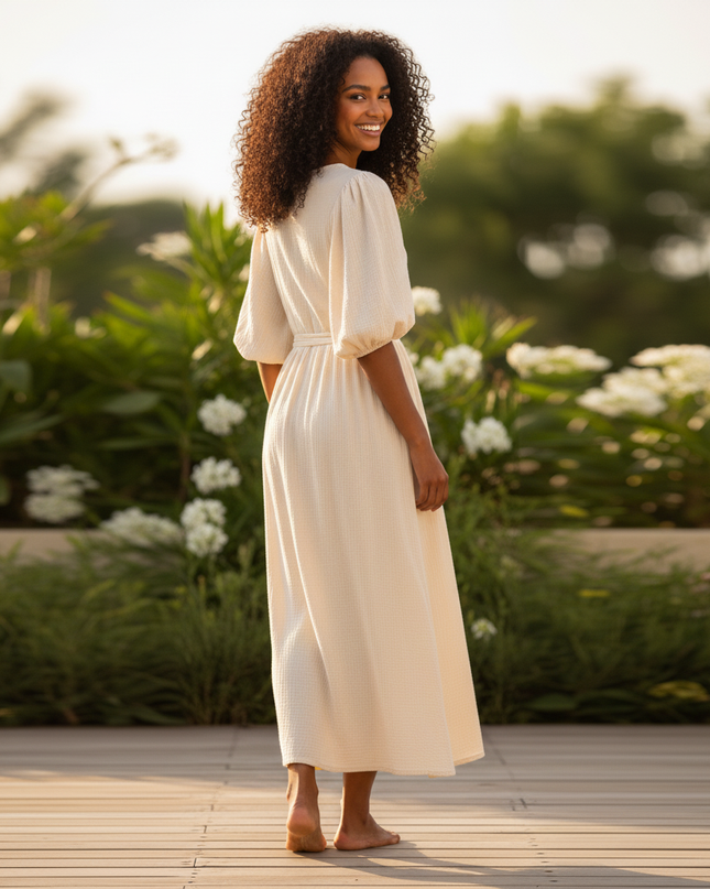 Musselin Kleid Hijab Baumwolle Lang | Musselin Kleid - Ansicht 2