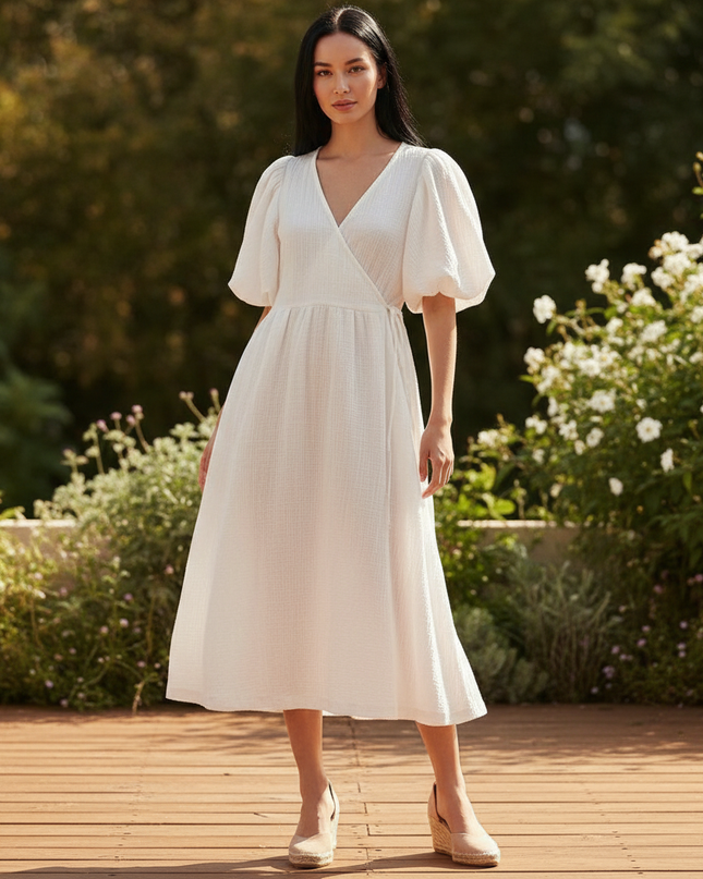 Musselin Kleid Hijab - Feminin & Leicht | Musselin Kleid - Ansicht 1