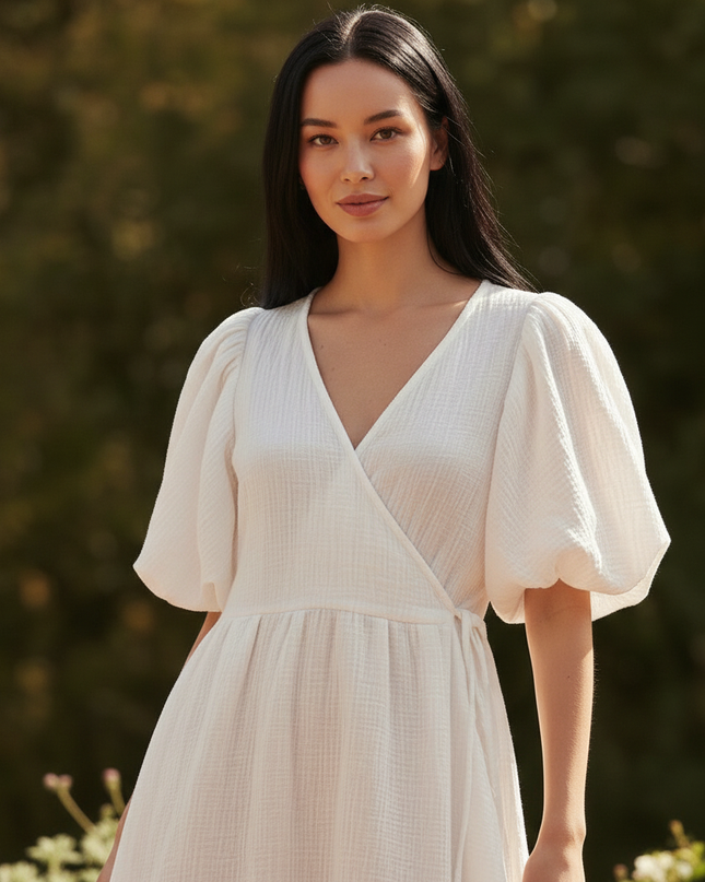 Musselin Kleid Hijab - Feminin & Leicht | Musselin Kleid - Ansicht 4