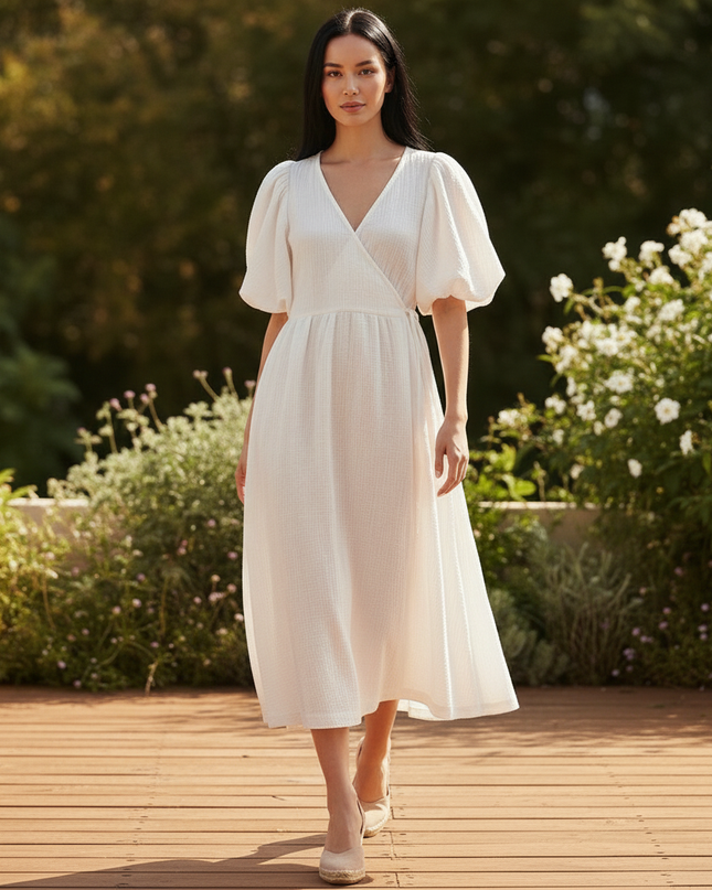 Musselin Kleid Hijab - Feminin & Leicht | Musselin Kleid - Ansicht 5