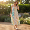 Musselin Kleid Lang Blumen - Weiches Baumwollkleid - Ansicht 1