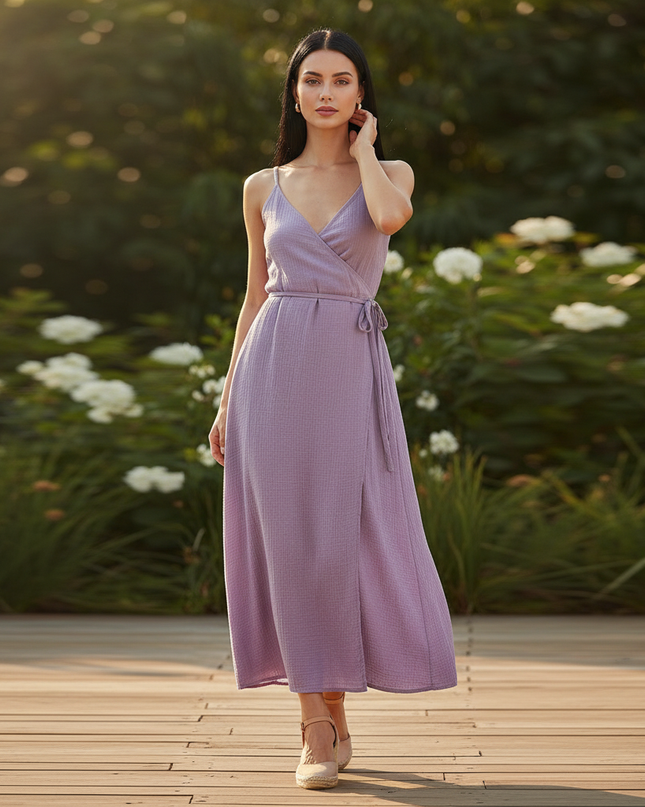 Musselin Kleid Lang Hijab - Luftig & Elegant - Ansicht 1
