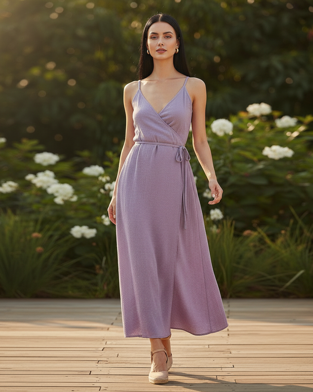 Musselin Kleid Lang Hijab - Luftig & Elegant - Ansicht 5