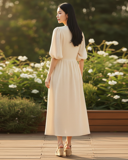 Musselin Kleid Maxi - aus 100% Baumwolle | Musselin Kleid - Ansicht 2