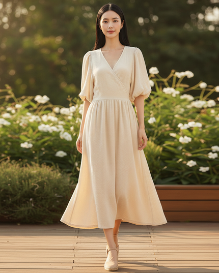 Musselin Kleid Maxi - aus 100% Baumwolle | Musselin Kleid - Ansicht 5