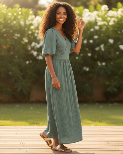 Musselin Kleid Oversize - Sommerkleid Damen | Musselin Kleid - Ansicht 3