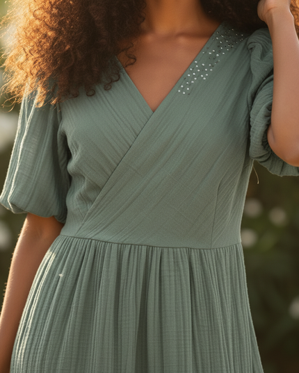 Musselin Kleid Oversize - Sommerkleid Damen | Musselin Kleid - Ansicht 4