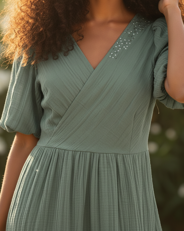 Musselin Kleid Oversize - Sommerkleid Damen | Musselin Kleid - Ansicht 4