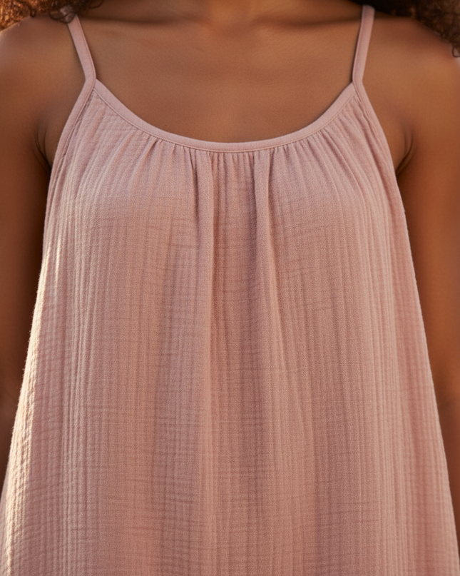 Musselin Kleid Spaghettitraeger - Ansicht 4