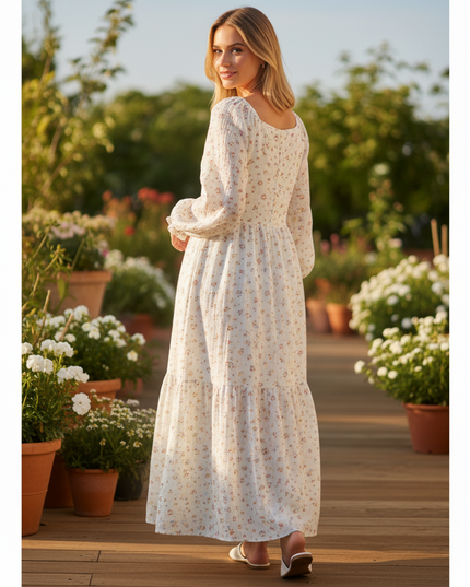 Sommerkleid Musselin Kleid Damen Blumen | Musselin Kleid - Ansicht 2